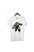 Hulk Tişört Hulk Baskılı Çocuk Yetişkin Beyaz Hulk T-shirt Unisex thumbnail 1