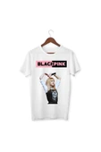 Lisa Black Pink Baskılı Beyaz Tshirt thumbnail 1