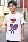 Brawl Stars Brock Tişört Çocuk Yetişkin Beyaz T-shirt Unisex Çocuk Tişört - 2