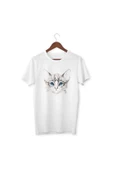 Kedi Baskılı Çocuk Yetişkin Beyaz T-shirt Unisex Çocuk Tişört thumbnail 1