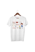 Anneler Günü Baskılı t-shirt Unisex Çocuk Tişört Beyaz - 1