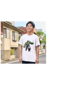 Hulk Tişört Hulk Baskılı Çocuk Yetişkin Beyaz Hulk T-shirt Unisex thumbnail 3