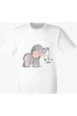 Tavşan Ve Fil Beyaz Tshirt thumbnail 1
