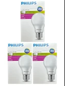 (3 Adet) Philips 8,5W (60W) 2700K (Sarı Işık) Dim Edilebilir E27 Duylu (Kalın Duy) Led Ampul thumbnail 1