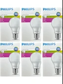 (6 Adet) Philips 8,5W (60W) 2700K (Sarı Işık) Dim Edilebilir E27 Duylu (Kalın Duy) Led Ampul - 1