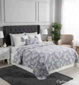 PALMİYE 7 PARÇALI GELİN PİKE TAKIMI ÇİFT KİŞİLİK GRİ thumbnail 1