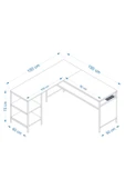 Deconode Deluxe Köşe Çalışma Masası - 3