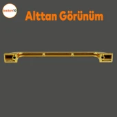 10 Adet Alperen Düz Mobilya Mutfak Dolabı Çekmece Dolap Kulpu Metal Kulp Kulbu 128 MM-12.8 CM Altın - 4