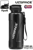 Uzspace FiftyFifty PİPETLİ  MEGA BOY 1500ml Tritan Su Matarası - 2