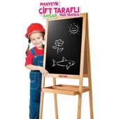 2195 AYAKLI ÇİFT TARAFLI MANYETİK AHŞAP YAZI TAHTASI - 5