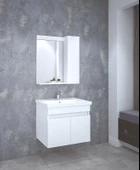 Denko Sava 65 cm MDF Beyaz Banyo Dolabı Alt Modül ve Lavabo - 2
