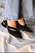 Mybellashoes Taşlı Tokalı Kadın Babet - 1
