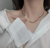 Renkli Taşlı Çelik KolyeSns2029012 thumbnail 2