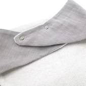 Nessiworld   Ahşap Diş Kaşıyıcılı Bürümcük Müslin Önlük 736 Gri thumbnail 3