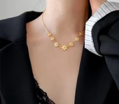 Çiçek Çelik Takı Seti Sns501 thumbnail 4