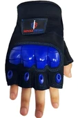 Single Sword Yarım Parmak Destekli Motorcu&Bisiklet Eldiveni - 10