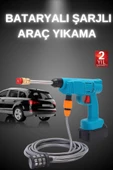 Şarjlı Ve Yüksek Basınçlı Oto Yıkama Makinesi Ve Sulama Tabancası Bahçe Yıkama Makinesi - 1
