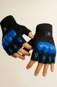 Single Sword Yarım Parmak iç ve Dış Koruma Destekli Motorcu&Bisiklet Eldiveni thumbnail 2