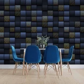 Lacivert 3 Boyutlu 3D Kare Duvar Kağıdı thumbnail 5