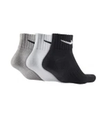 NIKE EVERYDAY LIGHTWEIGHT PERFORMAS COTTON ANKLE HALF SOCKS  3 lü Paket Siyah Gri Beyaz Çorap - 2