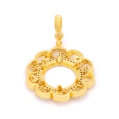 Çeyrek Altın Çerçeveli Kolye Ucu Altın Kaplama TGR-684 thumbnail 5