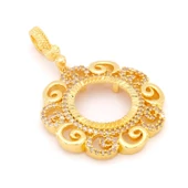 Çeyrek Altın Çerçeveli Kolye Ucu Altın Kaplama TGR-684 thumbnail 4