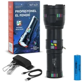 WATTON WT-631 30.000 LÜMEN LAZER ETKİLİ PROFESYONEL EL FENERİ - 1