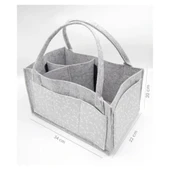 Nessiworld Nessiworld BabyJem Keçe Anne Bebek Bakım Çantası 772 Gri Çiçek - 2