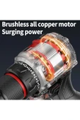 Eisenn Alman Yellow 24 V4 AH Orginal 13 MM Metal Mandren Brushless Motor Akülü Darbeli Matkap 10 Pilli - 3