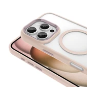 iPhone 16 Pro Max Kılıf Wireless Şarj Özellikli Krom Magsafe Silikon Kapak thumbnail 11