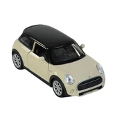 Oyuncak Metal Model Araba 1/36 Çek Bırak Krem Mini Cooper - 2