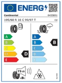 Contınental 195/60R16C 99/97T VanContactWinter 6PR Kış Lastiği (Üretim Yılı: 2023) - 2