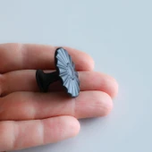 10 Adet Güneş Düğme Mat Siyah Kulp Mobilya Mutfak Dolabı Çekmece Dolap Kapak Kulpu Kulbu Kulb Metal thumbnail 7