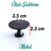 10 Adet Güneş Düğme Mat Siyah Kulp Mobilya Mutfak Dolabı Çekmece Dolap Kapak Kulpu Kulbu Kulb Metal thumbnail 4