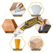 Metal Maket Bıçak Halı Bıçağı Çok Amaçlı Maket Bıçağı Küçük Değiştirilebilir 10 Adet Yedek Bıçak - 6