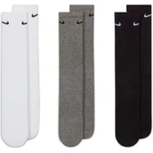 NIKE EVERYDAY PERFORMANCE LONG SOCKS WITH COTTON SOLE SUPPORT  3 LÜ RENKLİ ÇORAP - 4