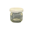 40ml şeffaf cam konserve kavanozu beyaz kapaklı, 24 adet, cam kavanoz, konserve kavanozu, reçel kavanozu, bal kavanozu, saklama kavanozu - 1