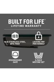 The All-In-One Fry Pan Set - Çelik Kızartma Tava Seti (9 Parça)  .94L  32oz - 8