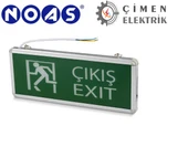 5 Adet NOAS YLX 3003 Çift Yönlü Şarjlı 3W Ledli Exıt Çıkış Armatürü - 1