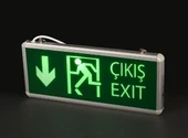 5 Adet NOAS YLX 2003 Çift Yönlü Şarjlı 3 W Ledli Exıt Çıkış Armatürü - 2