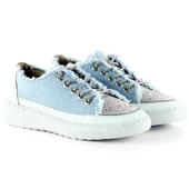 Erkan Saçmacı Vanessa Mavi Denim Taşlı Sneaker - 4