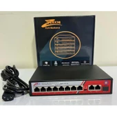 ZTECH ZR-1108 8+2+1 PORT FULL 100/1000 120W power supply, support whatdog function SFP SLOT - 1