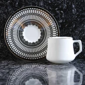 Evaliza Crown Platin 6 Kişilik Kahve Fincan Takımı 80 ml 44199 - 4