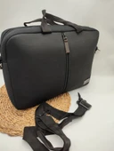 Önü Dik Fermuarlı Leptop Bölmeli Evrak Çantası - 1