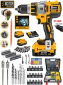 Wacker Pro Germany 4200 XR-S Orginal 13 MM Metal Mandren Brushless Motor Akülü Darbeli Matkap 10 Pilli - 1