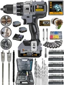 Wacker Pro Alman 4200 G Orginal 13 MM Metal Mandren Brushless Motor Akülü Darbeli Matkap 10 Pilli - 1