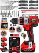 Wacker Pro Alman 4200 X-RED Orginal 13 MM Metal Mandren Brushless Motor Akülü Darbeli Matkap 10 Pilli - 1