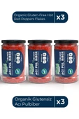 Organik Glutensiz Acı Pulbiber 80 Gr x3 / Organic Gluten-Free Hot Red Pepper Flakes 80 Gr x3 - 1