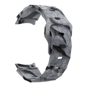 Samsung Watch 6 40mm Uyumlu -116 20mm Futbol Desenli Spor Tasarımlı Silikon Kordon thumbnail 5