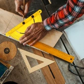 Plastik Açı Bulucu Ölçer Gönye 0-180° Derinlik Kare Köşe Cetvel Ölçme Kaynakçı Mimar Marangoz Çizim - 4